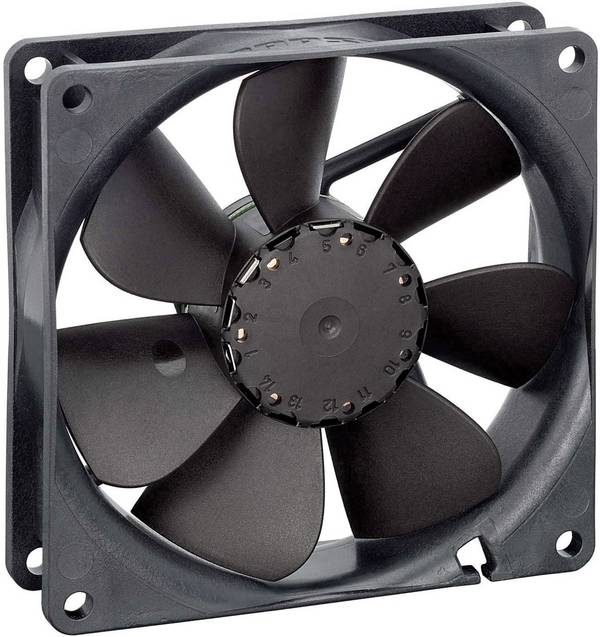 EBM Papst 3412 N Axiális ventilátor 12 V/DC 82 m³/óra (H x Sz x Ma) 92 x 92 x 25.4 mm
