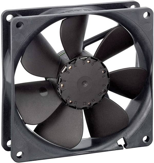 EBM Papst 3412 NGMV Axiális ventilátor 12 V/DC 70 m³/óra (H x Sz x Ma) 25.4 x 92 x 92 mm