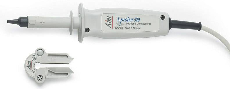 Egy L-alakú árammérő szonda egy levehető opcionális tartozékkal. Alkalmas precíz elektromos mérésekhez.