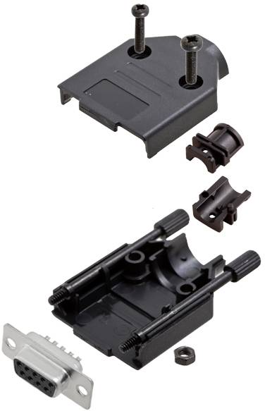 TRU COMPONENTS TCDTPKP09DMSK 7709028 D-SUB hüvelyes kapocsléc készlet 180 ° Pólusszám: 9 Forrasztókehely 1 db