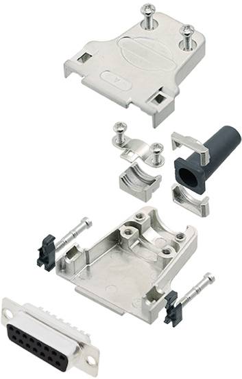 TRU COMPONENTS TCDTZF15DBSK 7708912 D-SUB hüvelyes kapocsléc készlet 180 ° Pólusszám: 15 Forrasztókehely 1 db