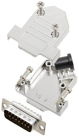 TRU COMPONENTS TCD45NT15MDMPK 7709076 D-SUB tűs kapocsléc készlet 45 ° Pólusszám: 15 Forrasztókehely 1 db