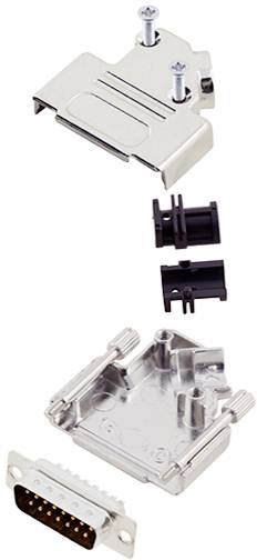 TRU COMPONENTS TCD45ZK15DMPK 7709172 D-SUB tűs kapocsléc készlet 45 ° Pólusszám: 15 Forrasztókehely 1 db
