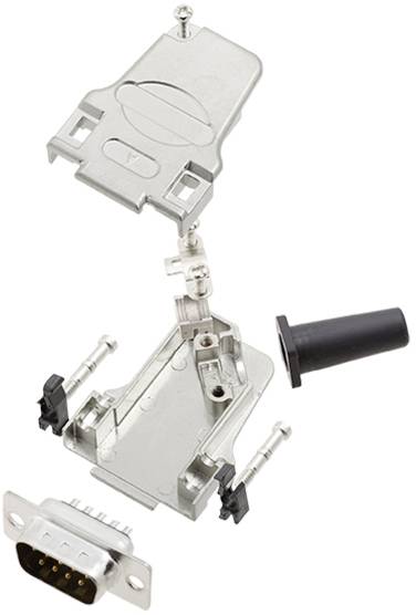 TRU COMPONENTS TCD45ZF09DMPK 7709404 D-SUB tűs kapocsléc készlet 45 ° Pólusszám: 9 Forrasztókehely 1 db