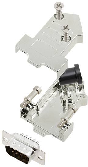 TRU COMPONENTS TCD45NT09MDMPK 7709864 D-SUB tűs kapocsléc készlet 45 ° Pólusszám: 9 Forrasztókehely 1 db