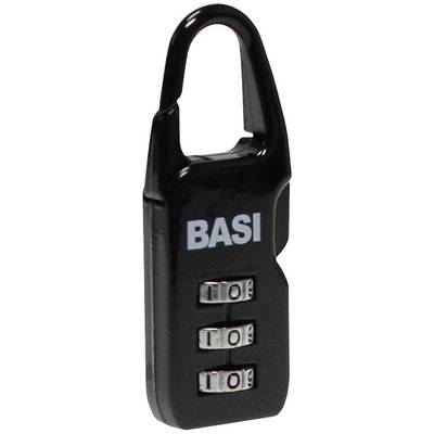 Basi 6100-0115 Bőröndlakat 22 mm Különböző időben záródó   Fekete Számkódos zár