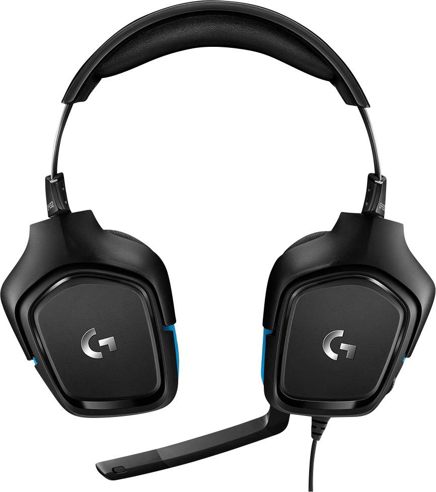 Logitech Gaming G432 Micro-casque supra-auriculaire filaire 7.1 Surround noir, bleu volume réglable, mise en sourdine du microphone Gaming — Photo 3 sur 3