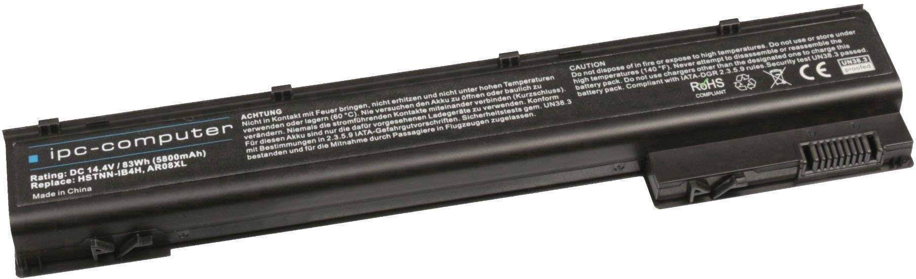 ipc-computer Notebook akku AR08XL Replace 14.4 V 5800 mAh HP