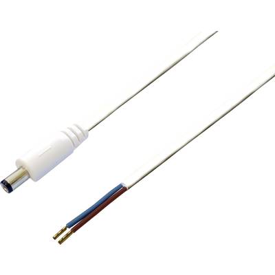BKL Electronic 075198 Kisfeszültségű csatlakozóvezeték Kisfeszültségű dugó - Kábel, nyitott végekkel 5.50 mm 2.50 mm   1