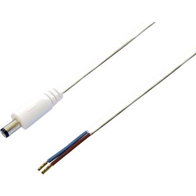 BKL Electronic 075192 Kisfeszültségű csatlakozóvezeték Kisfeszültségű dugó - Kábel, nyitott végekkel 5.50 mm 2.10 mm   5