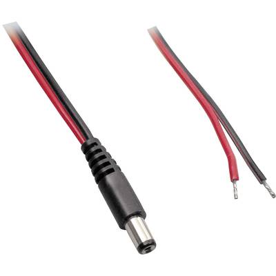 BKL Electronic 075125 Kisfeszültségű csatlakozóvezeték Kisfeszültségű dugó - Kábel, nyitott végekkel 2.50 mm 0.70 mm   0