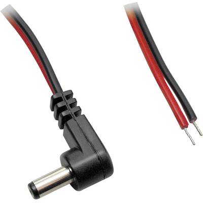 BKL Electronic 075150 Kisfeszültségű csatlakozóvezeték Kisfeszültségű dugó - Kábel, nyitott végekkel 5.50 mm 2.10 mm   5