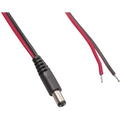 BKL Electronic 075111 Kisfeszültségű csatlakozóvezeték Kisfeszültségű dugó - Kábel, nyitott végekkel  2.50 mm   5.00 m 1