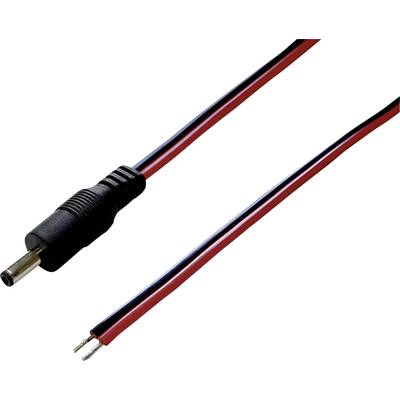 BKL Electronic 075127 Kisfeszültségű csatlakozóvezeték Kisfeszültségű dugó - Kábel, nyitott végekkel 3.50 mm 1.10 mm   3