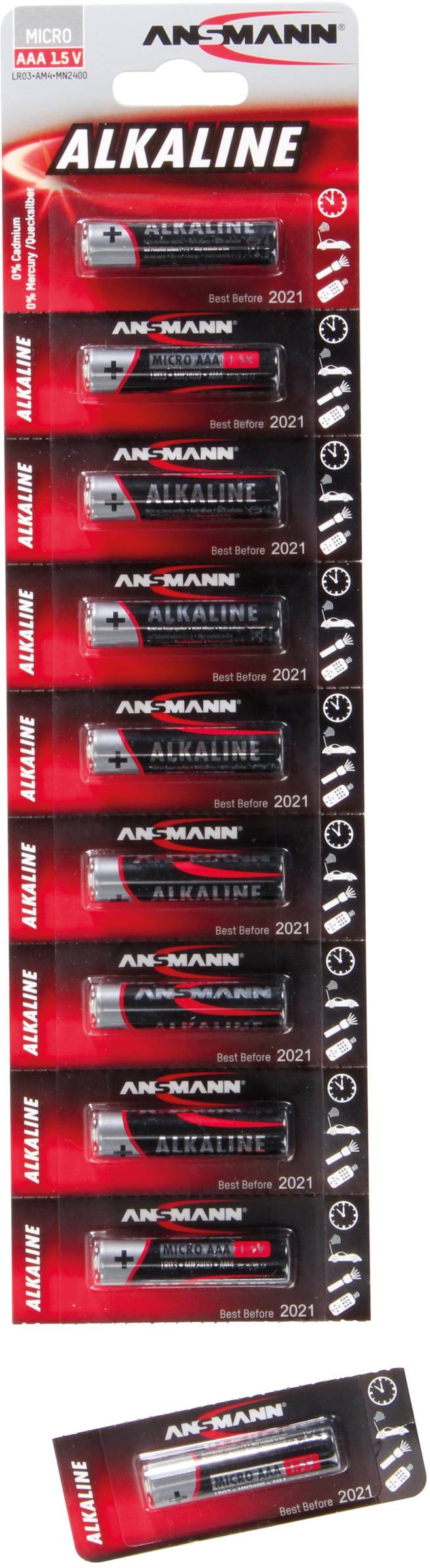 Ansmann Mikroelem LR03 Red-Line Alkáli mangán 1.5 V 1 db