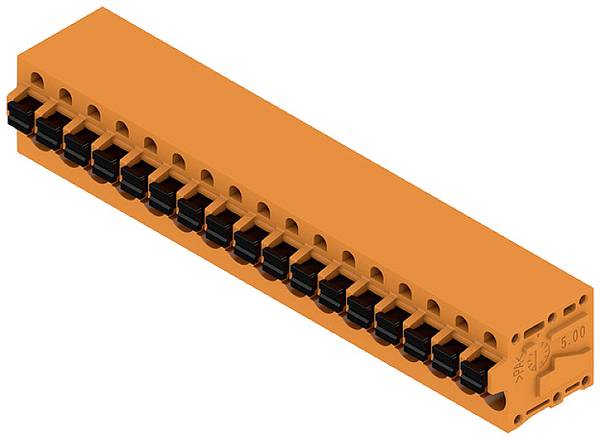 Weidmüller 1331870000 Csavaros kapocstömb 2.5 mm² Pólusszám 17 Narancs 15 db