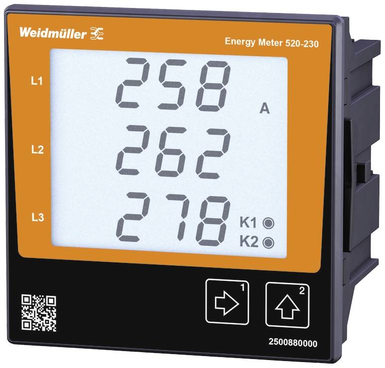 Weidmüller ENERGY METER 520-230 Digitális beépíthető mérőműszer
