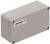 Szürke téglalap alakú ház négy csavarral a sarkain. Matricán a felirat: 'Weidmüller Klippon termékek'.