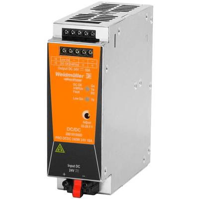 Weidmüller PRO DCDC 240W 24V 10A DC/DC gépjármű feszültségváltó 24 V/DC 10 A 240 W Kimenetek száma:1 x Tartalom, tartalm