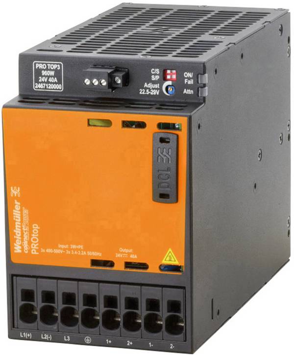 Weidmüller 2467120000 Kapcsolótápegység  24 V/DC 40 A 960 W   Tartalom, tartalmi egységek rendelésenként 1 db