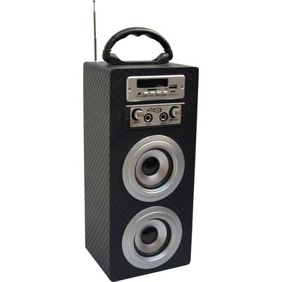 MSA Musikinstrumente KBQ33 Bluetooth hangfal AUX, FM rádió, SD, USB Karbon