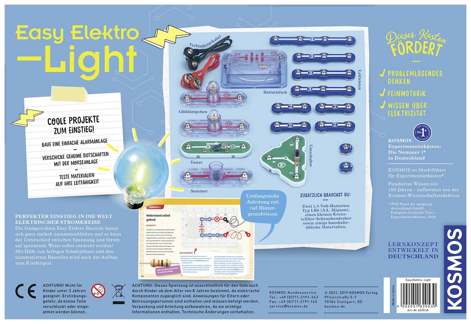 Kosmos 620530 Easy Elektro - Light Fizika Kísérletező készletek 8 éves kortól-1