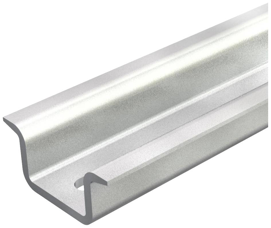 Oldalnézetben látható fémgerenda C-profilban, amelynek nyílása és sima felülete figyelhető meg.