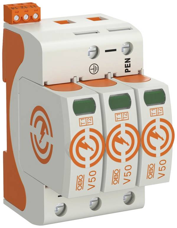 OBO Bettermann 5093516 V50-3+FS-280 Combicontroller   50 kA 1 db