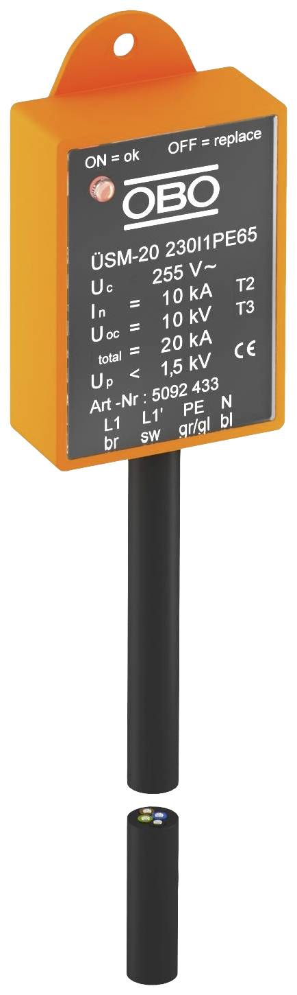 Egy fekete házú, 'OBO' feliratú Orange eszköz. Elektromos komponensek műszaki részletei az előlapon.