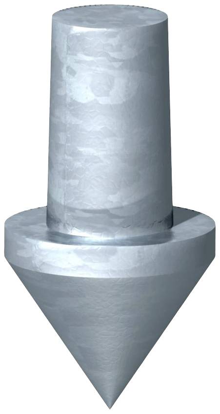 Egy ezüstszürke, kúp alakú ejtőtest, amelyet függőleges vonalak meghatározására vagy mélységvonalak mérésére használnak, elsősorban a geodéziában.