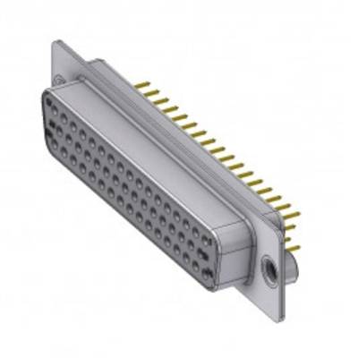 Deltron Connectors DTS50 SY/2 M85UN D-SUB alj 180 ° Pólusszám: 50 Forrasztható, Tüskék 1 db