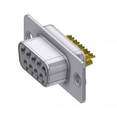 Deltron Connectors DTS09SZ/2 D-SUB alj 180 ° Pólusszám: 9 Forrasztókehely 1 db