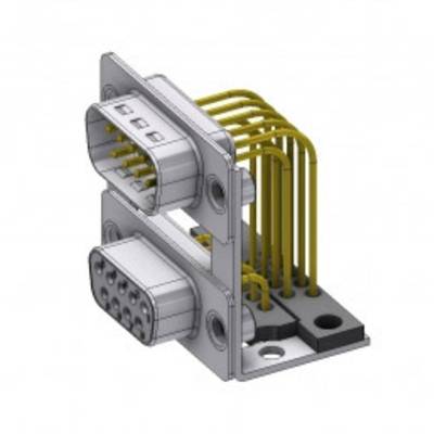 Deltron Connectors DPB 9PN70/9SN70 D-SUB kettős csatlakozó 180 ° Pólusszám: 9 Forrasztható 1 db