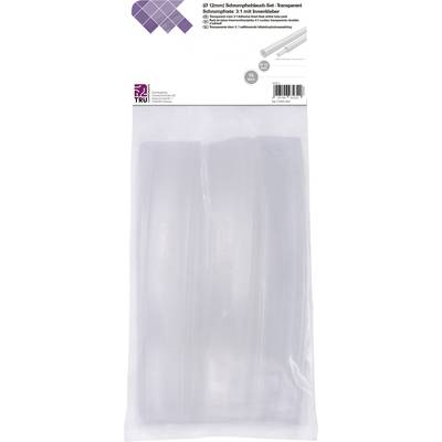 TRU COMPONENTS T1902CA042 Zsugorcső készlet Átlátszó 12 mm 4 mm Zsugorodási arány:3:1 15 db