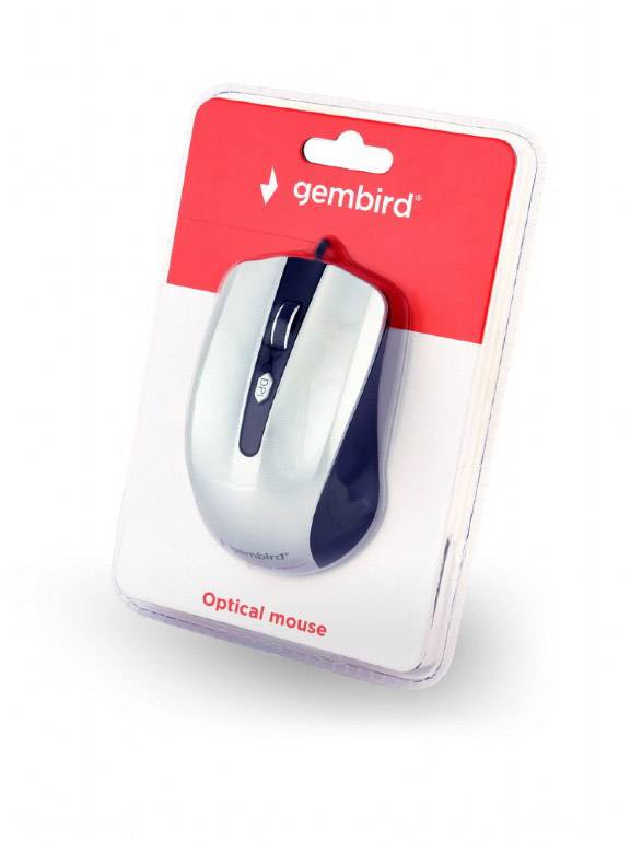 Gembird MUS-4B-01-BS WLAN egér USB Optikai Fekete, Ezüst 4 Gombok 800 dpi, 1000 dpi, 1200 dpi USB csatlakozó-1