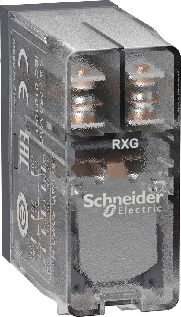 Interfész relé Dugaszolható Schneider Electric RXG25B7 2 váltó 10 db