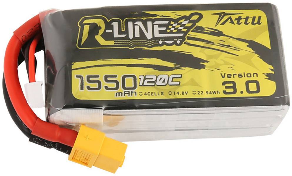 Tattu Akkucsomag, LiPo 14.8 V 1550 mAh Cellaszám: 4 120 C Soft doboz XT60