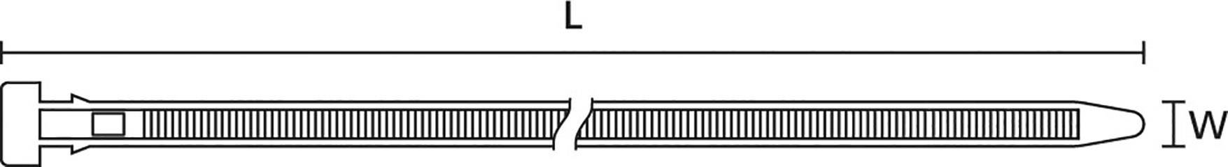 HellermannTyton 132-20360 CT203-PA66HS-BK Kábelkötöző 200 mm 7.60 mm Fekete Terpesztő horgonnyal, Hőstabilizált 50 db