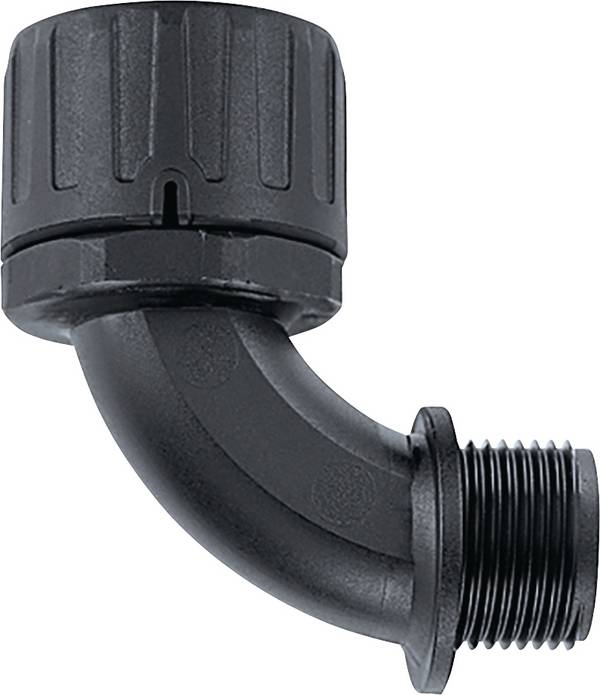 HellermannTyton 166-22209 HG67-90-M63-PA66-BK Tömlő tömszelence Fekete M63  90°  1 db