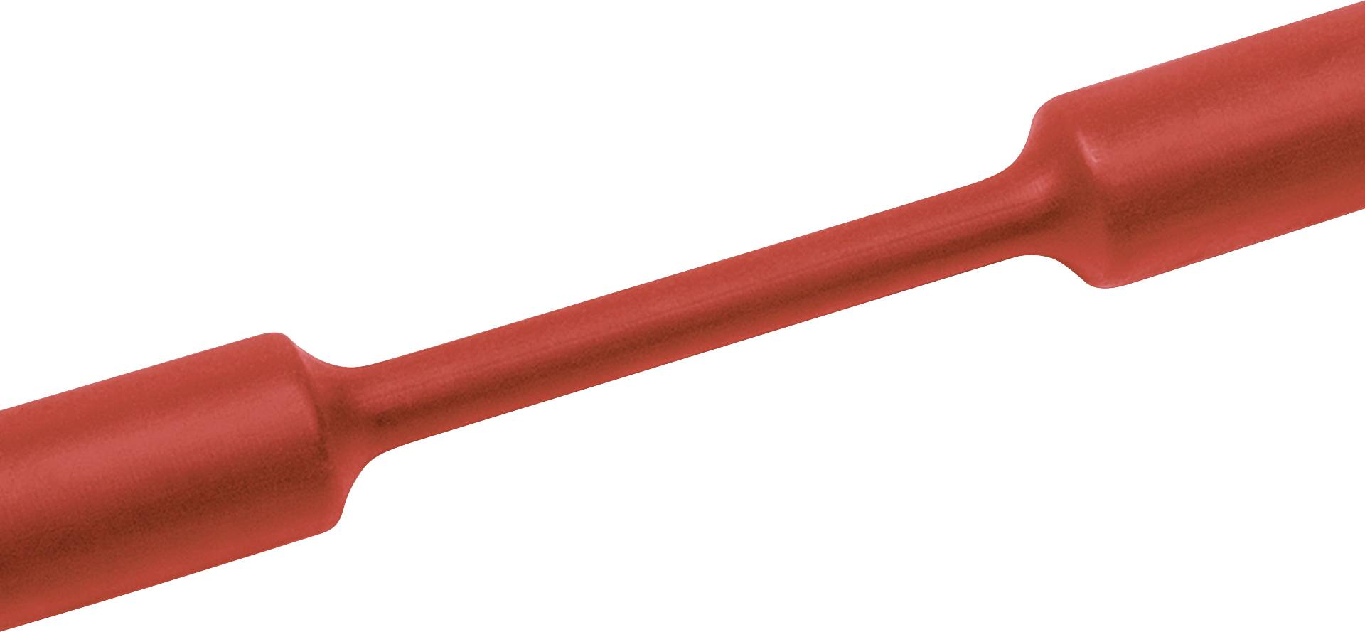 HellermannTyton 333-32402 Zsugorcső ragasztó nélkül Piros 24 mm 8 mm Zsugorodási arány:3:1 méteráru