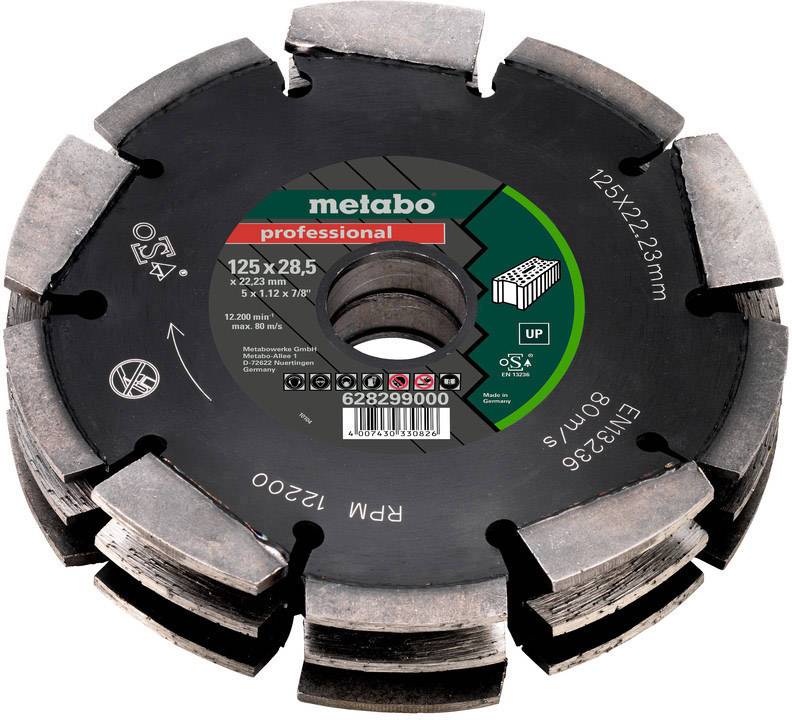Metabo 628299000 Horonymaró Keményfém Hossz 175 mm Átmérő 125 mm 1 db