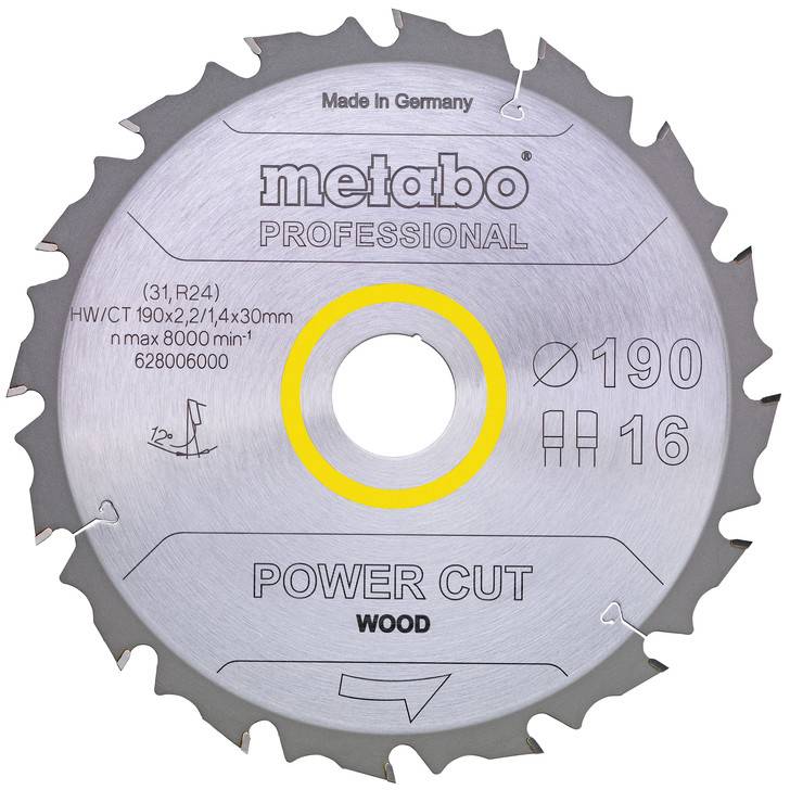 Metabo 628001000 Körfűrészlap 152 mm 1 db
