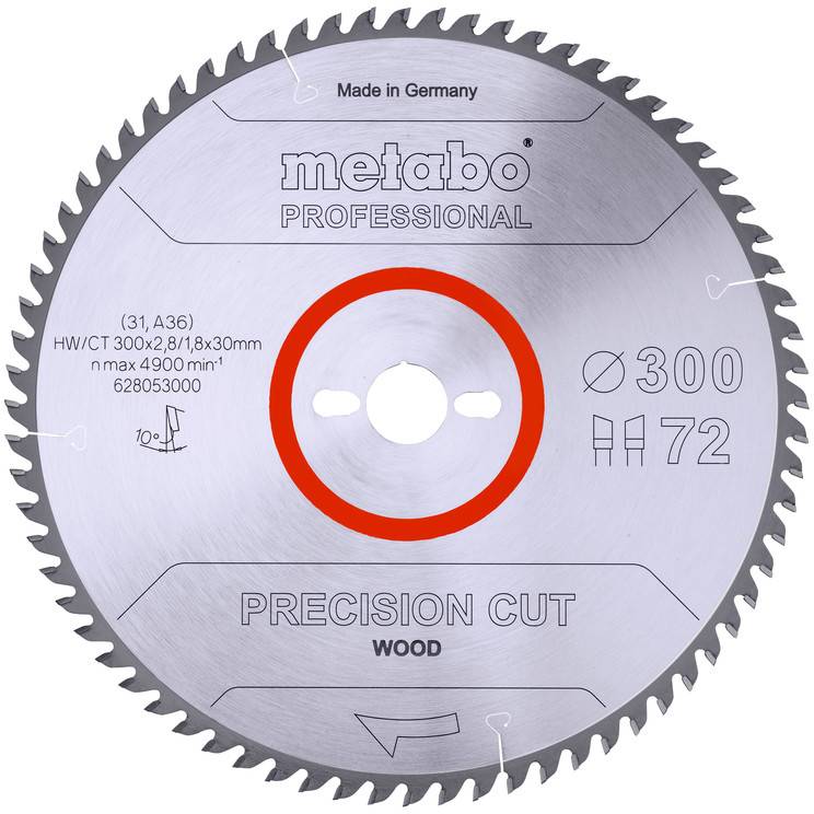 Metabo 628053000 Körfűrészlap 300 mm 1 db
