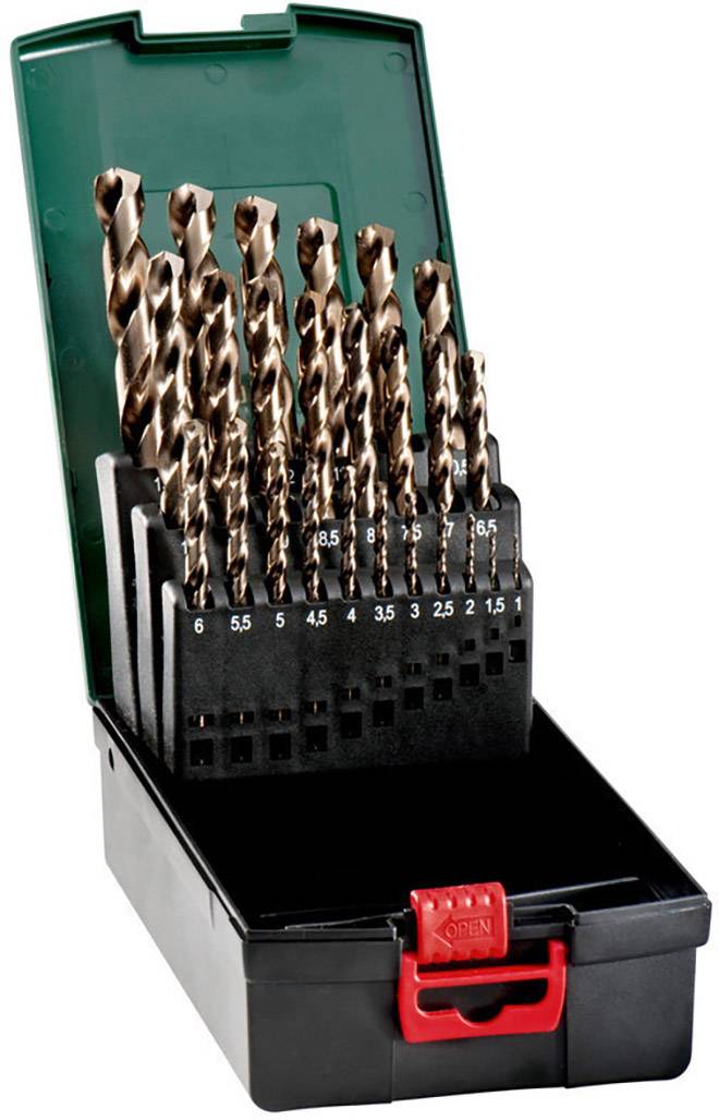 Metabo 627122000 Fém spirálfúró készlet 25 részes 1 mm, 1.5 mm, 2 mm, 2.5 mm, 3 mm, 3.5 mm, 4 mm, 4.5 mm, 5 mm, 5.5 mm, 6 mm, 6.5 mm, 7 mm, 7.5 mm, 8 mm, 8.5