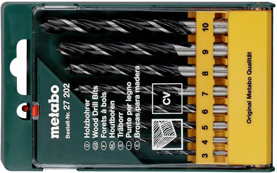 Metabo 627202000 Fa spirál fúró készlet 8 részes 3 mm, 4 mm, 5 mm, 6 mm, 7 mm, 8 mm, 9 mm, 10 mm 1 db