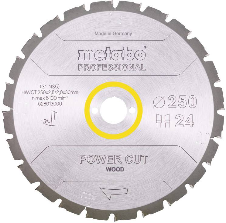 Metabo 628013000 Körfűrészlap 250 mm 1 db