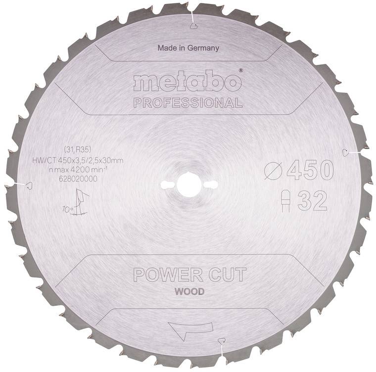 Metabo 628020000 628020000 Körfűrészlap 450 x 30 x 3.5 mm 1 db