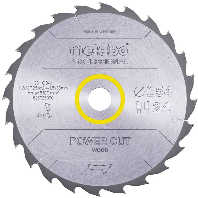Metabo 628025000 Körfűrészlap 254 mm 1 db