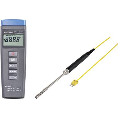 VOLTCRAFT K101 + TP 204 Hőmérséklet mérőműszer Kalibrált (ISO) Érzékelő típus K 