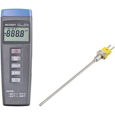 VOLTCRAFT K101 + TP 200 Hőmérséklet mérőműszer Kalibrált (ISO) Érzékelő típus K 